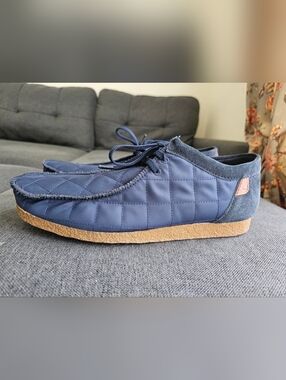 Clarks Men's Navy Quilted Casual Shoe